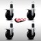 Service Caster 5'' SS Soft Rubber Swivel 1-5/8'' Expanding Stem Caster Set Total Lock Brake, 4PK SCC-SSEXTTL20S514-SRS-158-4 - alternate 2